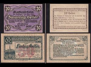 Österreich - Austria 20 + 50 Heller Notgeld Wien 1920 (23174