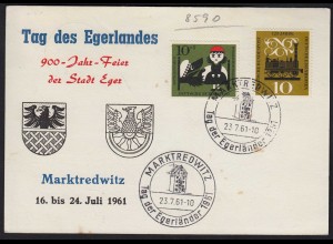 Marktredwitz Sonderkarte 1961 SST Tag des Egerlands (23435