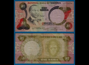 Nigeria 1 Naira Banknote Pick 23b etwa VF (3) (18177