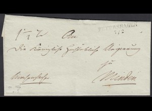 Preussen Umschlag ca.1825 PETERSHAGEN L2 nach MINDEN (23484