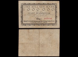 MANNHEIM 1 Million Mark Notgeld 1923 F (4) (24152