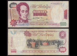 Venezuela 1000 Bolivares Banknote 1998 F (4) Pick 76d (24214