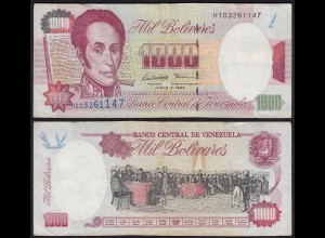 Venezuela 1000 Bolivares Banknote 1995 F (4) Pick 76b (24213