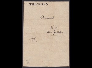 Baden - THIENGEN L1 alter Brief mit interessanten Inhalt 1840 (15849