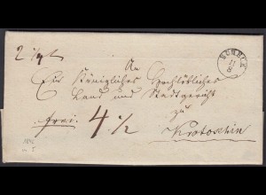 Preussen Brief 1842 aus BOREK POSEN K1 mit Inhalt Taxiert nach Krotoschin (24538
