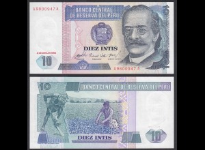 Peru 10 Intis Banknote 1985 UNC (1) Pick 128 (24643