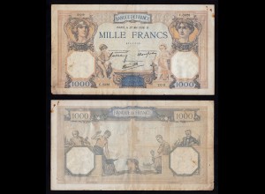 Frankreich - France 1000 Francs 1938 Pick 90c F (4) (16175