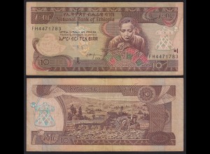 Äthiopien - Ethiopia 10 Birr (2008) Banknote Pick 48e VF- (3-) (25132