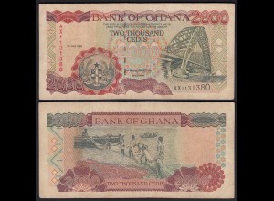 Ghana 2000 Cedis Banknote 1999 Pick 33d VF (3) (25279