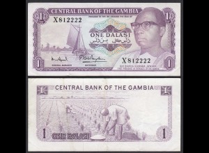 Gambia 1 Dalasi Banknote ND (1971-87) Pick 4f VF (3) sig 7 (25327