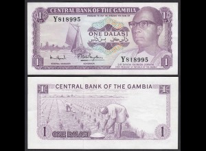 Gambia 1 Dalasi Banknote ND (1971-87) Pick 4f XF (2) sig 7 (25328