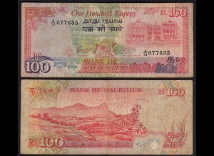 Mauritius - 100 Rupees Banknote (1986) Pick 38 F (4) (25354