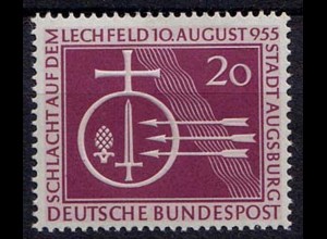 BRD - Bund Mi-Nr. 216 postfrisch 1955 Schlacht Lechfeld KW 10,00 €