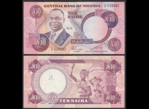 Nigeria 10 Naira Banknote (1979-84) Pick 21c sig.6 VF (3) (25475