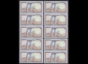 LIBANON - LEBANON 10 Stück á 10 Livres Banknote Pick 63f 1986 UNC (1) (89030