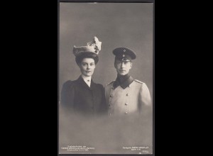 AK Foto 1905 Kronprinz Wilhelm mit Braut Adel Monarchie (25915