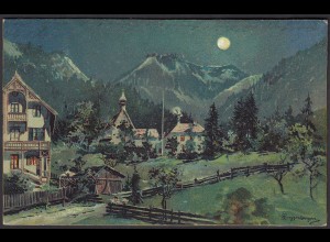 AK Kunstkarte Mondschein signiert von Brühl nach Simmern 1903 (24485
