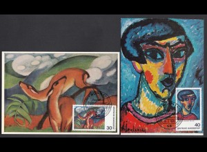 BRD BUND Maximumkarten Mi.798/99 Expressionismus I 1974 (25941