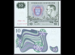 Schweden - Sweden 10 Kronor 1980 Pick 52 r3 UNC (1) REPLACEMENT (26097