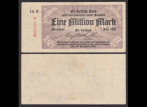 Baden Länderbanknote 1 Million Mark Lit: B Ro.PS912a (26113