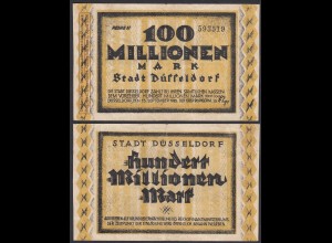  Düsseldorf Stadt 100 Millionen Mark 1923 Notgeld Reihe 2 (26158