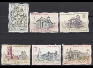 Rumänien-Romania 1968 Historische Bauwerke Mi. 2714-19 (24667