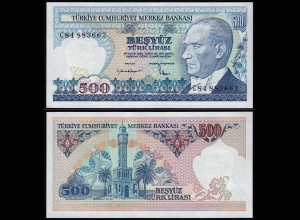 Türkei - Turkey 500 Lira Banknote ATATÜRK 1970 (1983) Pick 195 UNC (1) (15778