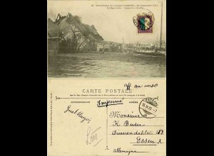 AK Katastrophen Karte 25.9.1911 Schweiz Catastrophe du Cuirassé Liberté (1400