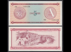 Kuba - Cuba 5 Peso Foreign Exchange Certificates 1985 Pick FX3 UNC (1) (26793
