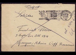 Feldpost-Brief 2.WK 1940 Heidellberg Stempel 2.Kriegs WHW an 3.Inf.Btl124 ( 6910
