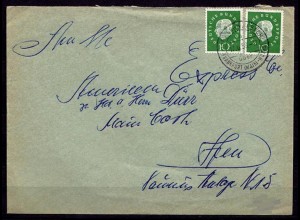 1959 Brief Landpost Stempel Schwalbach über Frankfurt Höchst (6921