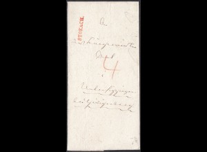 Baden - 1839 Brief STOCKACH L1r nach Unterlaufing taxiert mit Inhalt (27166