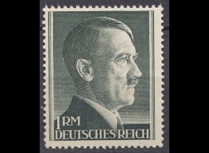 Germany Third Reich WW2 1 Mark Adolf Hitler HEAD 1944 MNH (19570