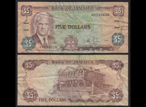 JAMAIKA - JAMAICA 5 Dollars Banknote 1985 Pick 70a F- (4-) (21529