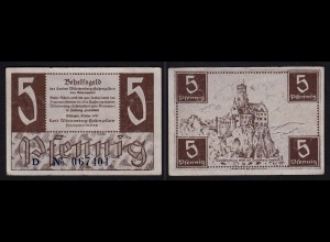 WÜRTTEMBERG 5 Pfennig 1947 Behelfsgeld Ro.214a VF (3) (16418