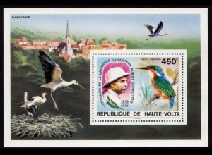 Obervolta 1975 Vögel Birds Animals Wildlife Bl.35 ** MNH (9083