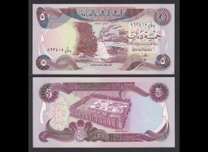 Irak - Iraq 5 Dinar Banknote 1980/1 Pick 70a sig.21 AU (1-) (27498