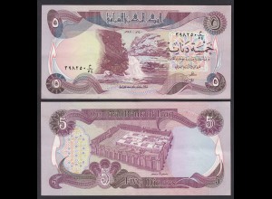 Irak - Iraq 5 Dinar Banknote 1980/1 Pick 70a sig.21 XF (2) (27499