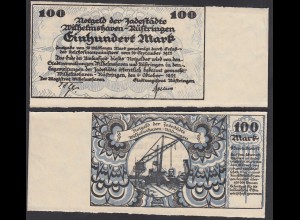 Wilhelmshaven-Rüstringen 100 Mark 1922 Notgeld Randstück (27559
