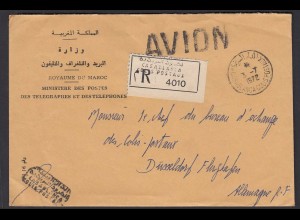 Marokko - Morocco 1972 Post R-Brief CASABLANCA nach DÜSSELDORF (26059