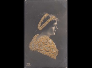 AK AMAG 60860/5 Künstler Foto Karte mit erhabener Goldauflage 1914 (27654