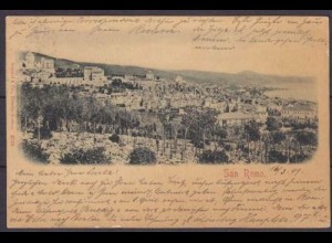 Ak San Remo Italien schöne Gesamtansicht 1899 (3672