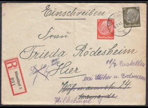 DEUTSCHES REICH 1941 R.Orts-Brief Düsseldorf mit Inhalt (65162