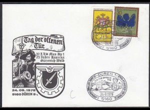 Düren 1978 Umschlag mit SST 25 Jahre Kaserne Gürzenich-Wald (65221
