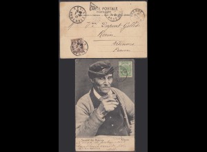 Frankreich - France Postcard Souvenir des Ardennes Vresse to Revin (27851