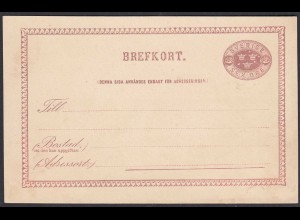 Schweden - Sweden 1884 Ganzsache 6 Öre Postal Stationery ungebraucht (65379