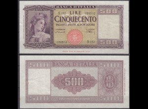 Italien - Italy 500 Lire 1948 Pick 80a VF+ (11618