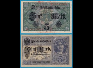 Deutschland - Germany 5 Mark 1917 Ro 54c Pick 56 VF+ (3+) Serie R (18444