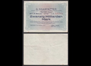 Senden (Bayern) 20 Milliarden Mark 1923 Notgeld Säge- und Hobelwerk (28334