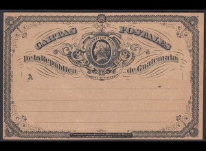 Guatemala Ganzsache Postkarte 1/4 Real postal stationery postcard unused (28458